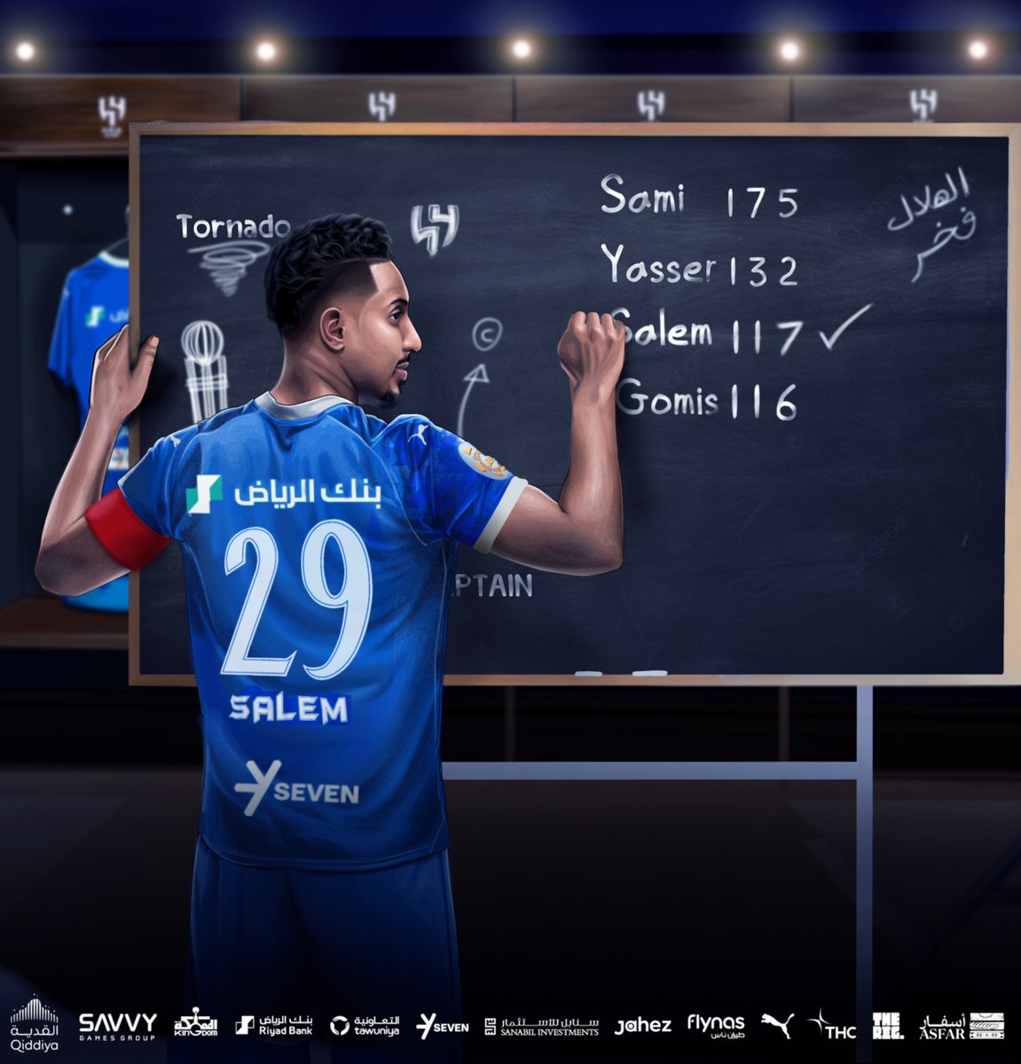 "سالم" لا يعرف المستحيل ✅

𝟭𝟭𝟳 ⚽️