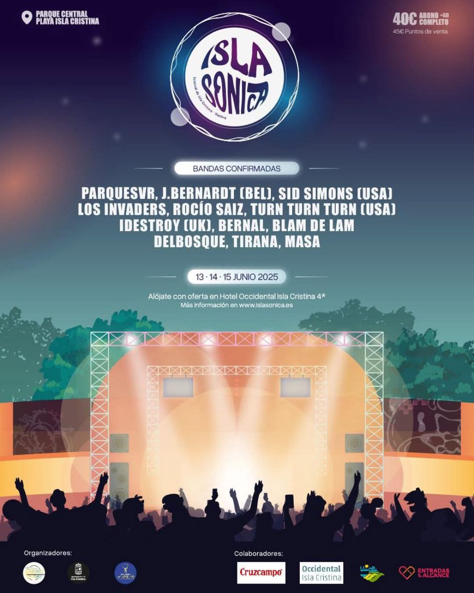 Estaremos en la próxima edición de Islasónica compartiendo cartel con grupazos nacionales e internacionales. 

Ya estuvimos en su primera edición como espectadores y fue un evento maravilloso.

Esta vez, también lo disfrutaremos desde el escenario. 

No os lo perdáis ☺️😉.