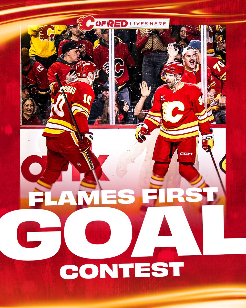 Wanna win a pair of tickets to our game vs. the Sharks on Feb. 23?

Tell us which Flame is opening the scoring tonight and use the hashtag #Flames1stGoal for a chance to win!

A winner will be selected at random from the correct responses.