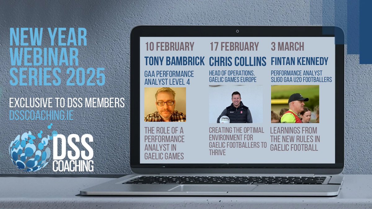 DSS Coaching (@deelysport) on Twitter photo DSS NEW YEAR WEBINAR SERIES 2025‼️
Join us for our DSS New Year Webinar Series beginning on Monday 10th February at 8pm with Tony Bambrick🏐<a href="/TonyBambrick/">Tony Bambrick</a>
Tony will be presenting ‘The role of a performance analyst in Gaelic Games’ 🏐🏑
Looking forward to some great upcoming DSS NEW YEAR WEBINAR SERIES 2025‼️
Join us for our DSS New Year Webinar Series beginning on Monday 10th February at 8pm with Tony Bambrick🏐<a href="/TonyBambrick/">Tony Bambrick</a>
Tony will be presenting ‘The role of a performance analyst in Gaelic Games’ 🏐🏑
Looking forward to some great upcoming