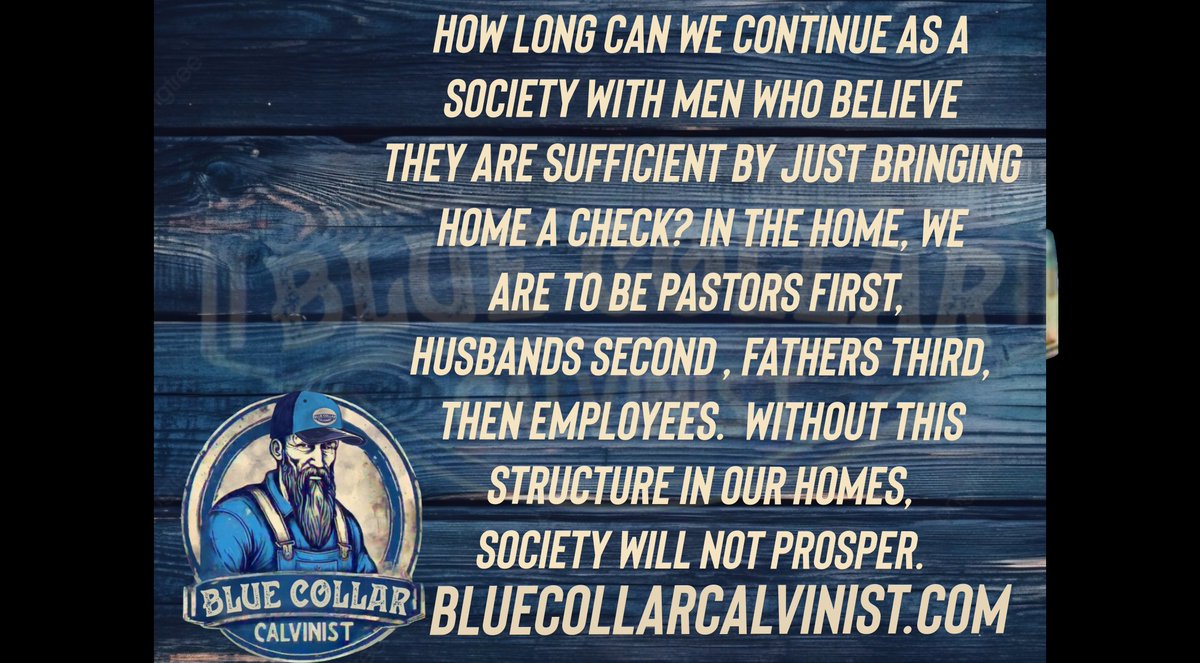 BlueCalv's tweet image. Labor to the glory of God!