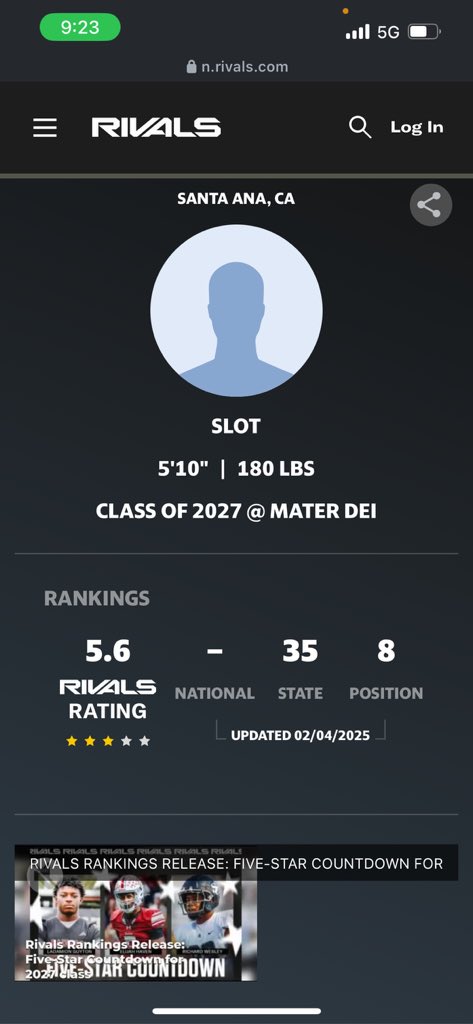 HonoreGavin's tweet photo. Blessed to be the 8th best in the country for my position💯! #ag2g @CoachTroop3 @MDFootball @OLCoachCam @lesfifita @adamgorney @RivalsFriedman https://t.co/zbdYdyMuW1