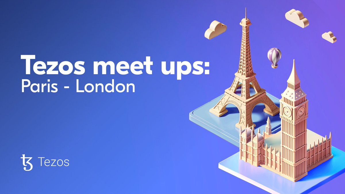 Tezos (@tezos) on Twitter photo Time for Tezos meetups!
Come celebrate the Quebec Protocol Upgrade and explore all the exciting things happening in the ecosystem.
๐ซ๐ท Paris: Feb 11 | <a href="/LabosNomades/">Nomadic Labs</a>
๐ RSVP: lu.ma/pir19src
๐ฌ๐ง London: Feb 19 | @Trilitech
๐ RSVP: lu.ma/pgnhls7y Time for Tezos meetups!
Come celebrate the Quebec Protocol Upgrade and explore all the exciting things happening in the ecosystem.
๐ซ๐ท Paris: Feb 11 | <a href="/LabosNomades/">Nomadic Labs</a>
๐ RSVP: lu.ma/pir19src
๐ฌ๐ง London: Feb 19 | @Trilitech
๐ RSVP: lu.ma/pgnhls7y