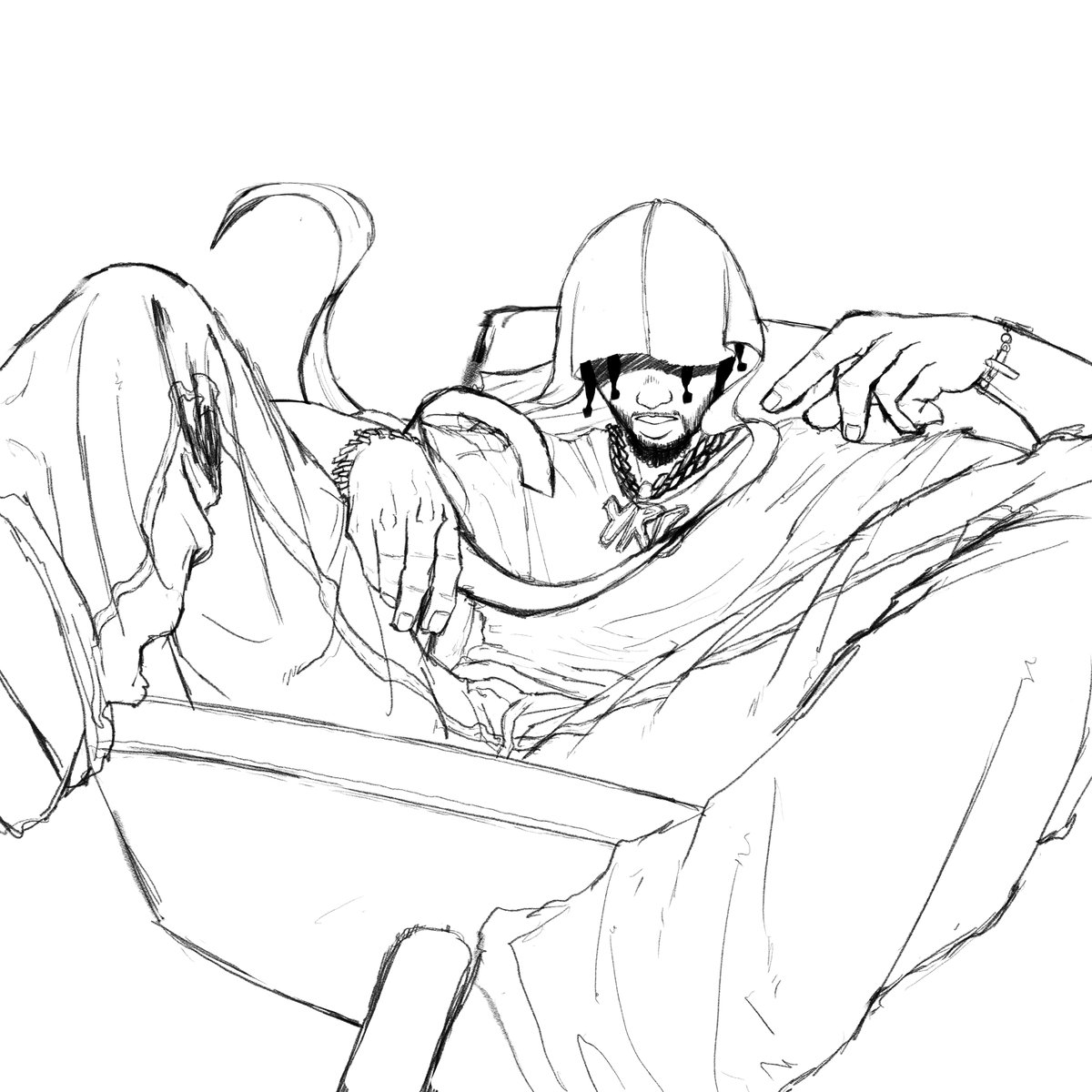 dabinori's tweet photo. Mad as fuck I couldn’t finish in time, but as personal redemption I’m finishing it anyway. Going up today or tmr https://t.co/AoywKE069b