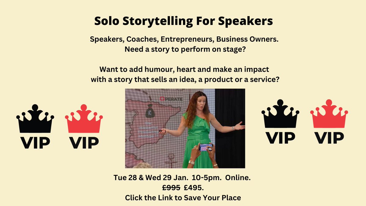 #publicspeakers: How do you #Write and #Perform a #Story on Stage thats impactful, memorable and with humour?   
Tips, tricks and 15 years of experience wrapped up into a gift for #speakers.  
#storytelling Event next week! 
Register: tinyurl.com/Solo-Storytell…