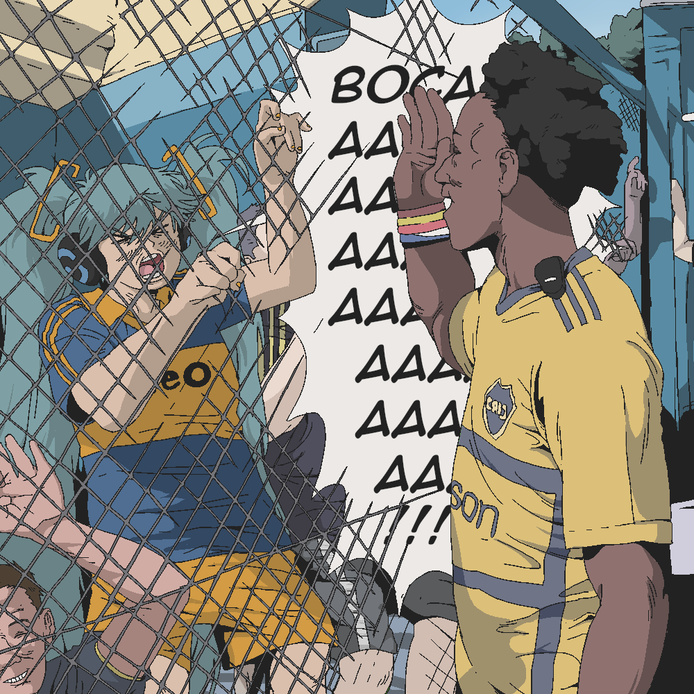UName9908's tweet photo. Miku bostera mostrándole a Speed la pasión Xeneise https://t.co/msABh0rCPx