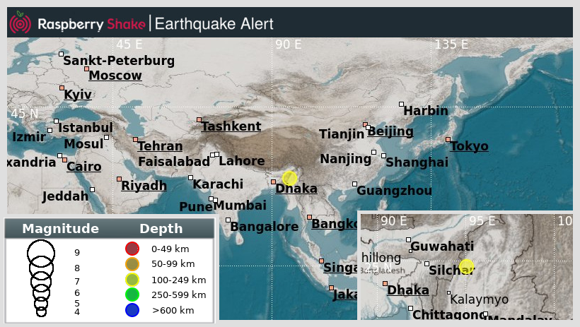 raspishakEQ's tweet photo. Preliminary M5.2 #Earthquake
ID: #rs2025bpwobq
26km from #Homalin, #Myanmar
2025-01-23 19:23 UTC
Source: #GFZ
@raspishake
Join the largest #CitizenScience EQ community ➡ https://t.co/Y5O0dgJqJF
EVENT ➡ https://t.co/JV9xooxdWc https://t.co/D69OfCvoja