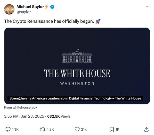 Saylor using "crypto" not "Bitcoin" here is interesting