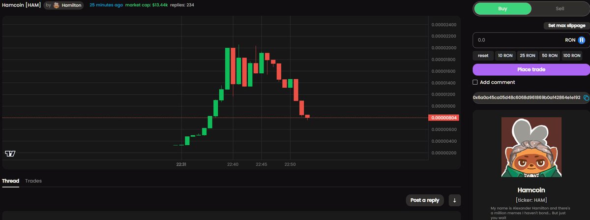 ANYBODY WANTED AN ENTRY????
$HAM $HAM $HAM
tama.meme/token/0x6a0a45…