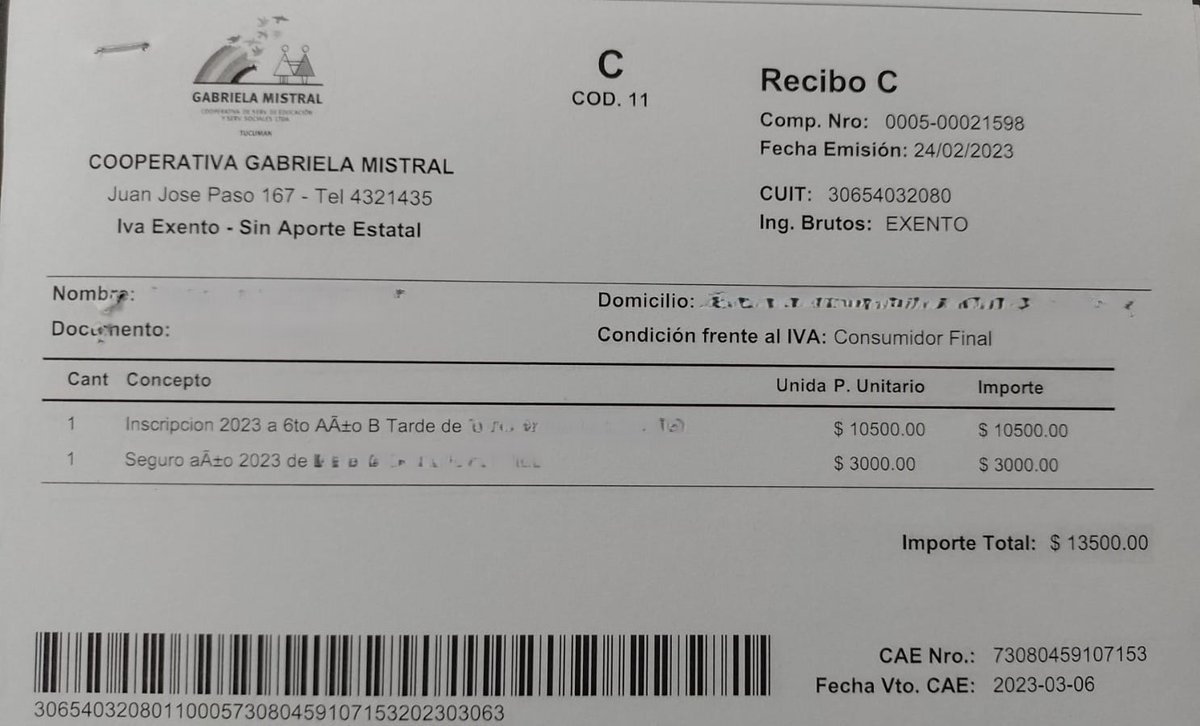 Estará al tanto la intendenta <a href="/RossanaChahla/">Rossana Chahla</a> de estos documentos que desmienten todas las falacias vertidas por ella y sus funcionarios. ? en 2023 la lic. Amate Pérez sugería el monto de cuota e inscripción para 2024 <a href="/OsvaldoJaldo/">Osvaldo Jaldo</a> 
<a href="/eltucumano_ok/">el tucumano</a> <a href="/C5N/">C5N</a> <a href="/eldestapeweb/">El Destape</a> <a href="/Alfredotuc/">Alfredo Grassia</a>