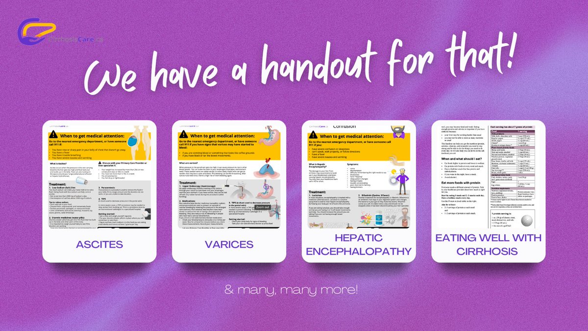 CirrhosisCareAB's tweet image. Looking for clear, concise handouts on managing cirrhosis? Download and share these evidence-based resources with your patients:
cirrhosiscare.ca/patient-handou…
#LiverTwitter