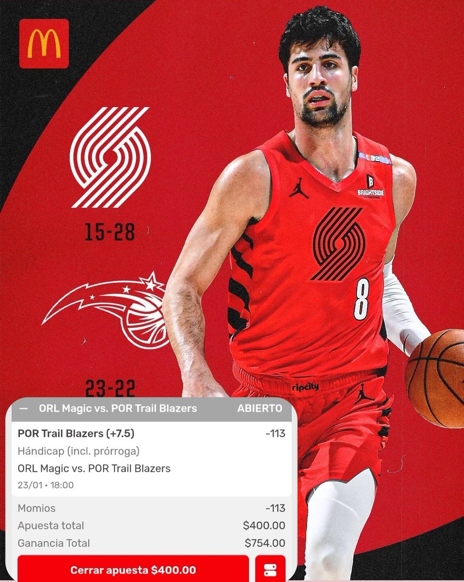 sebitx's tweet photo. #RipCity 

👉Portland +7.5 https://t.co/HaMobgvydl