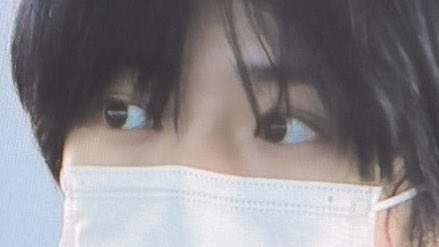 ghostingsoobin's tweet image. beomgyu and his pretty big brown boba eyes 🧸