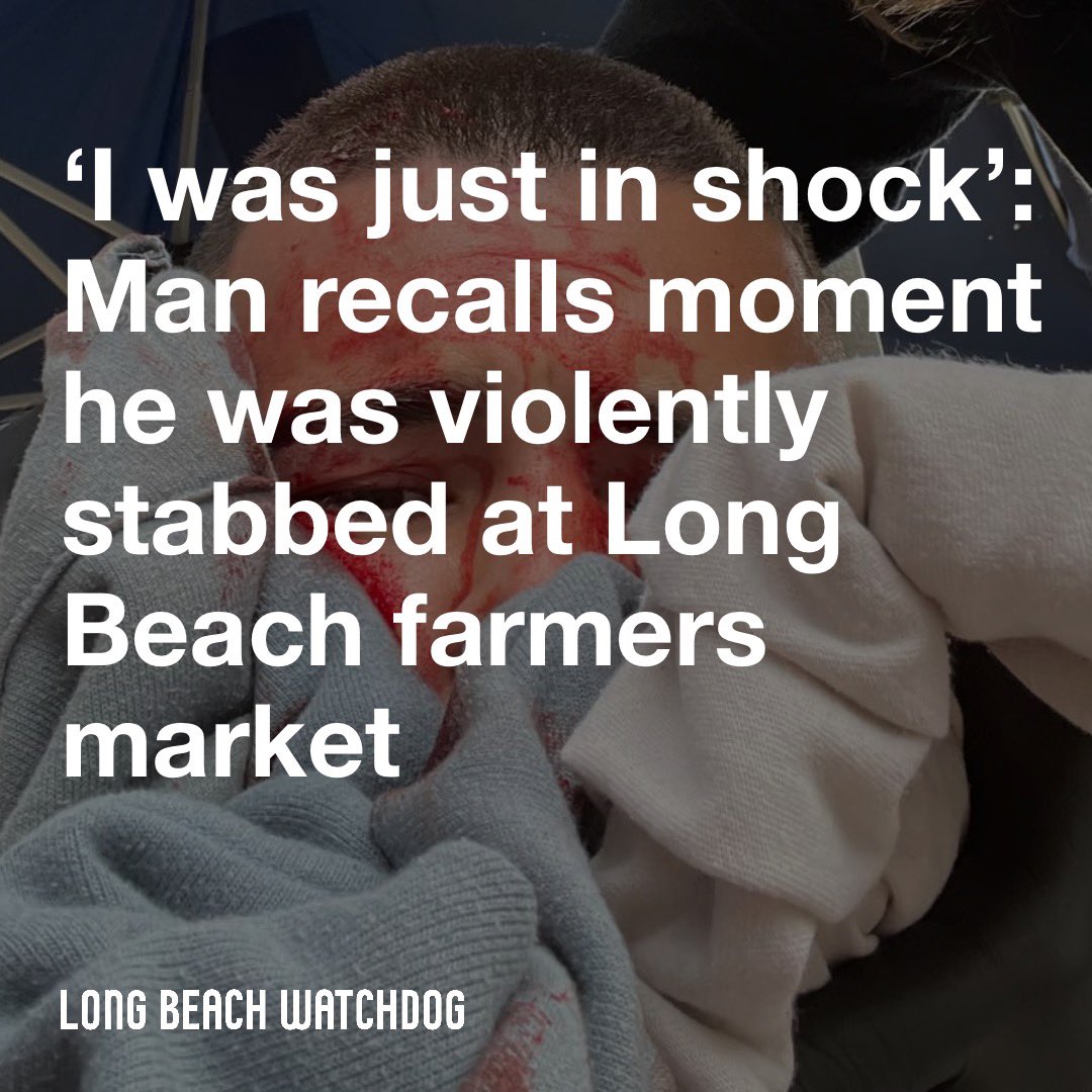 Long Beach Watchdog (@lbwatchdognews) on Twitter photo Kenta Sasakado, 26, says he was sampling produce at a farmers market in East Long Beach on Sunday, Jan. 19, when he was randomly stabbed eight times.
Read more from <a href="/FernandoAHaro/">Fernando Haro</a> on the Watchdog. lbwatchdog.com/i-was-just-in-… Kenta Sasakado, 26, says he was sampling produce at a farmers market in East Long Beach on Sunday, Jan. 19, when he was randomly stabbed eight times.
Read more from <a href="/FernandoAHaro/">Fernando Haro</a> on the Watchdog. lbwatchdog.com/i-was-just-in-…