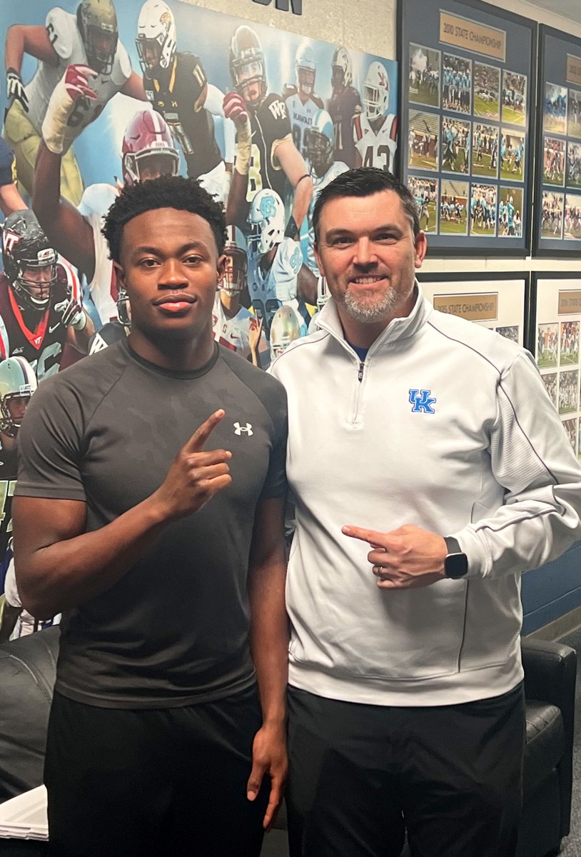 Blessed to receive an offer from Kentucky!!! <a href="/UKCoachStoops/">Mark Stoops</a> <a href="/CoachWhiteFB/">Brad White</a> <a href="/CoachC_Collins/">Chris Collins</a> <a href="/RocCarmichael/">Roc Carmichael</a> <a href="/mikegete20/">gete20(Coach Gete)</a>  @RivalsFriedman <a href="/adamgorney/">Adam Gorney</a> <a href="/Golston64/">Kedric Golston</a> <a href="/T_Money4699/">Mickey Thompson</a> <a href="/WillVapreps/">Will Vapreps Garlick</a> <a href="/RyanSnyderOn3/">Ryan Snyder</a> <a href="/EdOBrienCFB/">EdOBrienCFB</a> <a href="/BrianDohn247/">BrianDohn247</a>