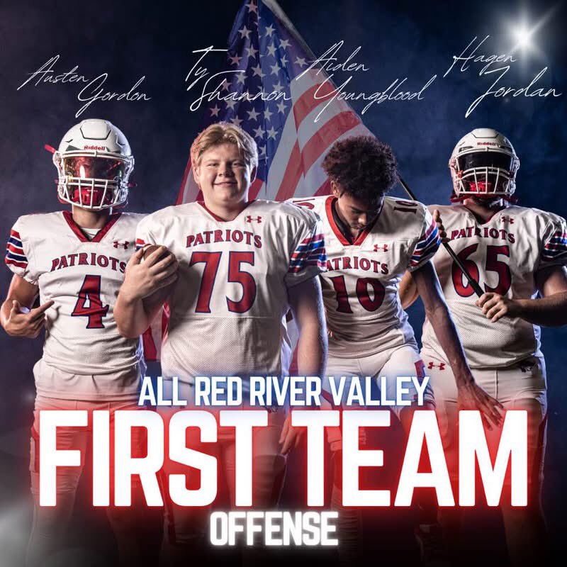 TyShannon75's tweet photo. I’m humbled and honored to be selected First Team Offense and First Team Defense All Red River Valley! All Glory to God! @CoachHSmith @PlandFootball https://t.co/NhprfmEdhS