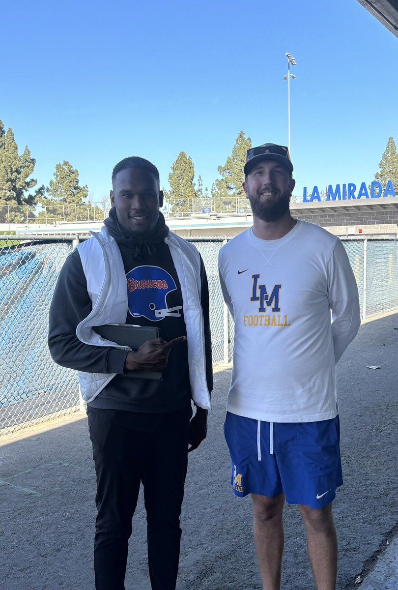 Great having <a href="/BroncoSportsFB/">Boise State Football</a> stop by!
#LMfootball