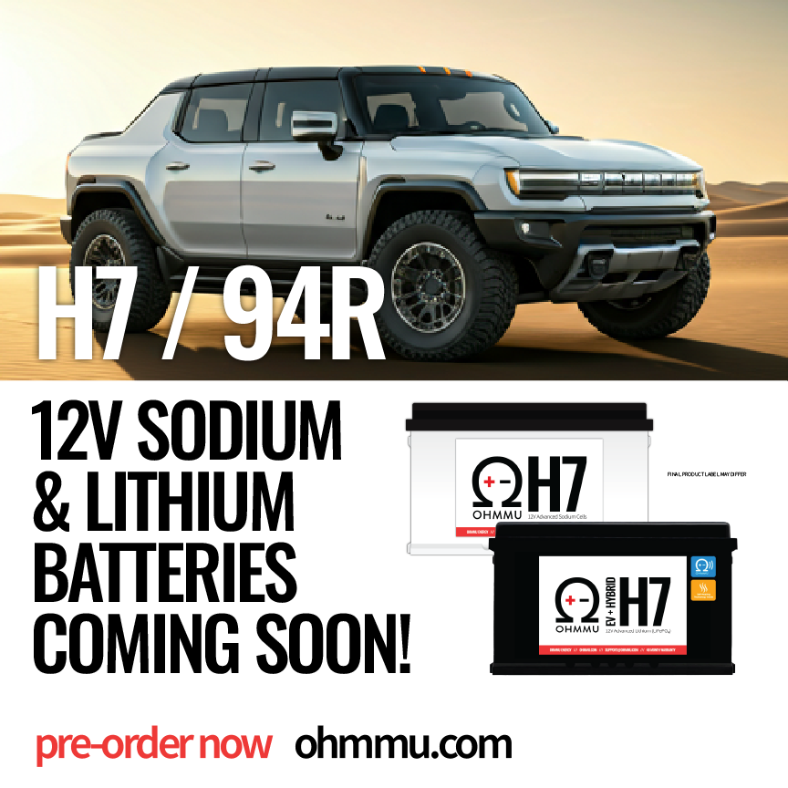 OhmmuEnergy's tweet photo. Our new line of H7 (94R) 12v Lithium &amp; Sodium Batteries are almost here! Preorder now and get 5% off! https://t.co/AwSVgjVpUr

#hummerev #denaliev #silveradoev #ohmmu #evs #ElectricVehicles #h7 #h7battery #bigtrucks #gmc #chevrolet #12volt https://t.co/ssADUTbdkp