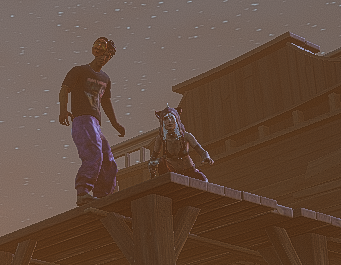 Me and @seinedbd lookin hard on the roof of dead dawg
