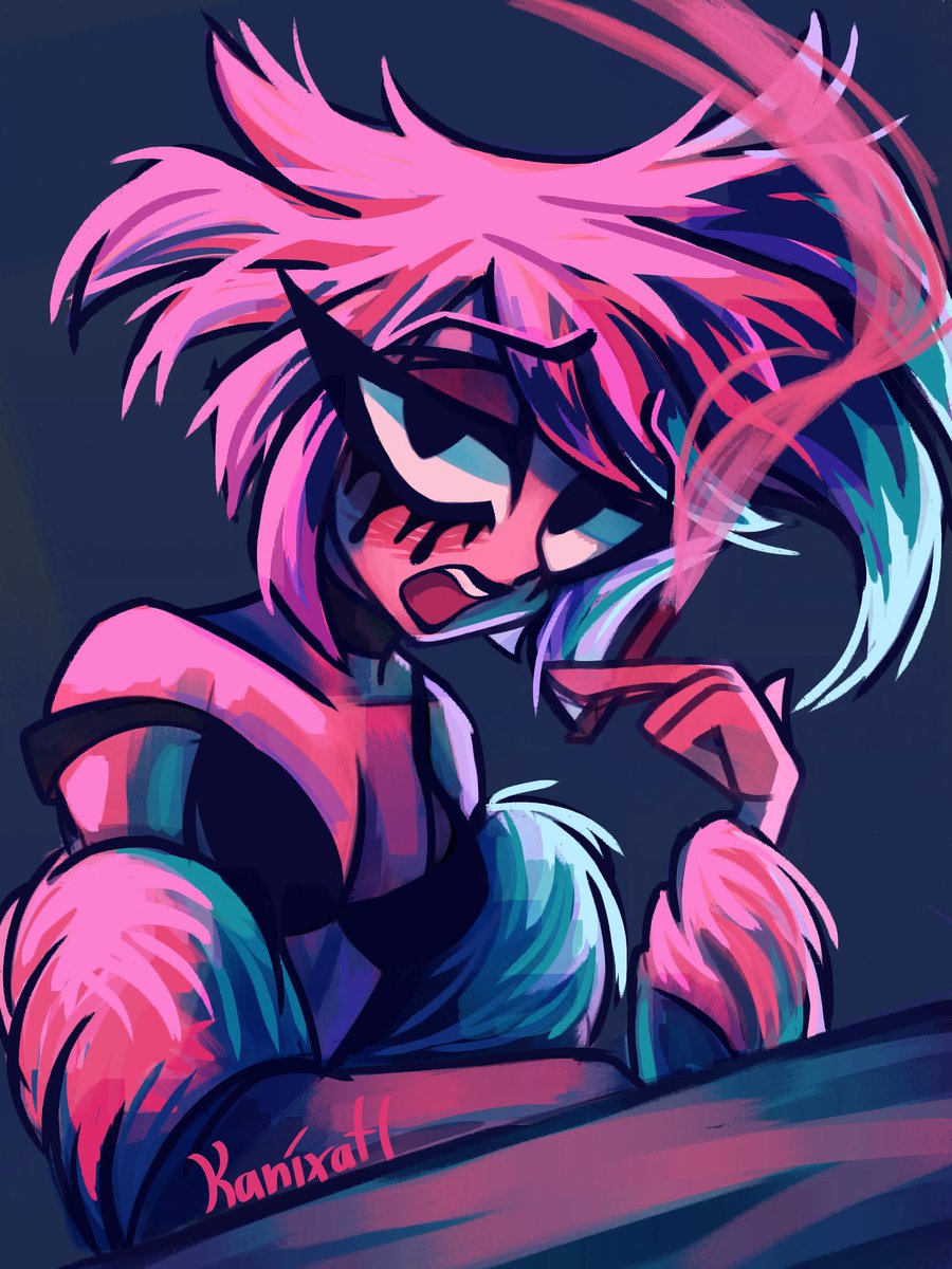kanixatl's tweet photo. #HazbinHotel #HazbinHotelFanart #HazbinHotelAngelDust https://t.co/hNvUFEJVUp