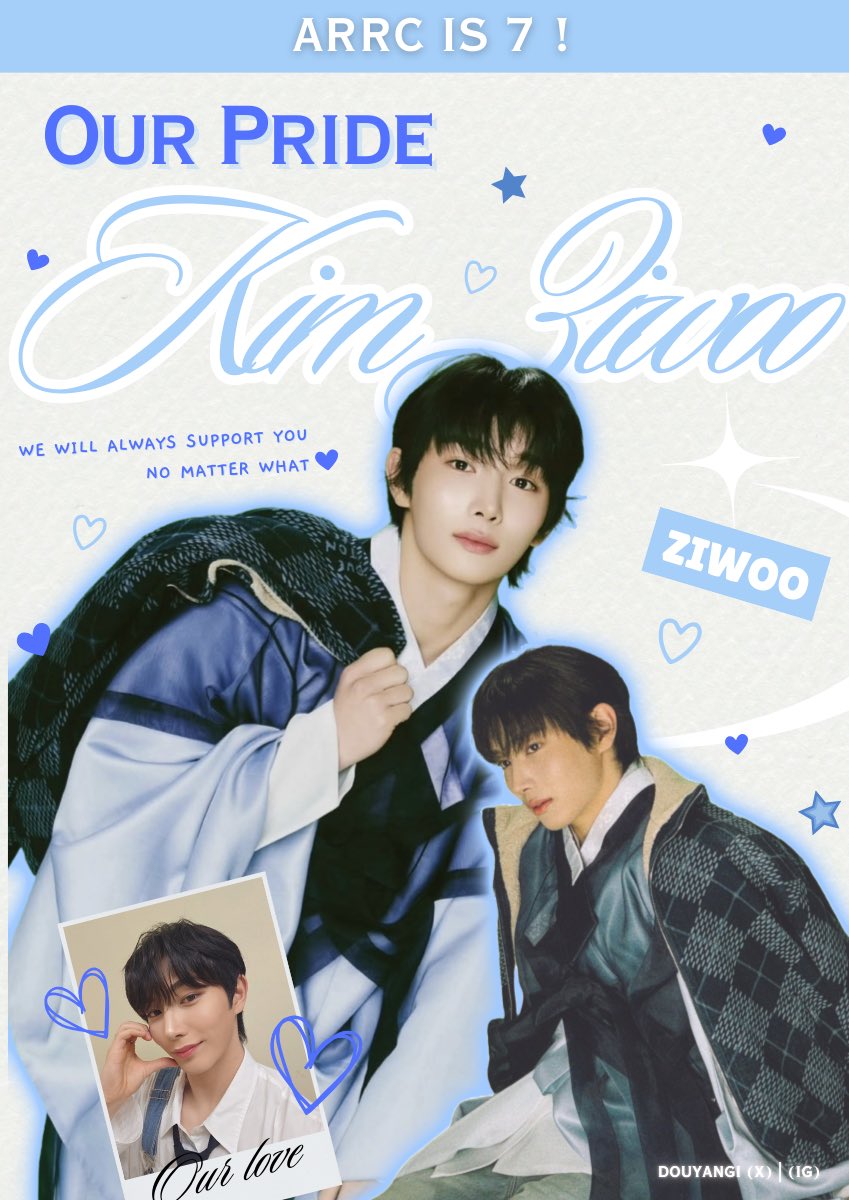 douyangi's tweet photo. Ziwoo thank you for making us so proud these past 6 months. ARrC will always be 7, we will keep loving you no matter what.
Our support will not end here.
Our paths will align again in the future, we will wait for you 🩵

#OurPrideKimZiwoo #WeLoveYouARrC https://t.co/KLXJCiOEup