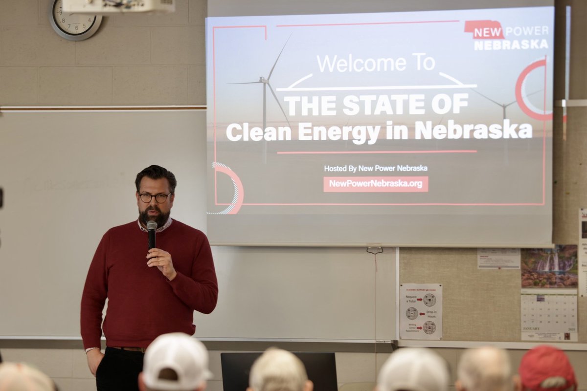 NewPowerNeb's tweet photo. #NewPowerNebraska participated in the Ag, Energy &amp; Property Rights Panel, - “Harvesting the Wind, Sun and Revenue” at the Northeast Nebraska Farm &amp; Equipment Show in Norfolk last week. 

#NENebraskaFarmShow https://t.co/85DCPRvvh7