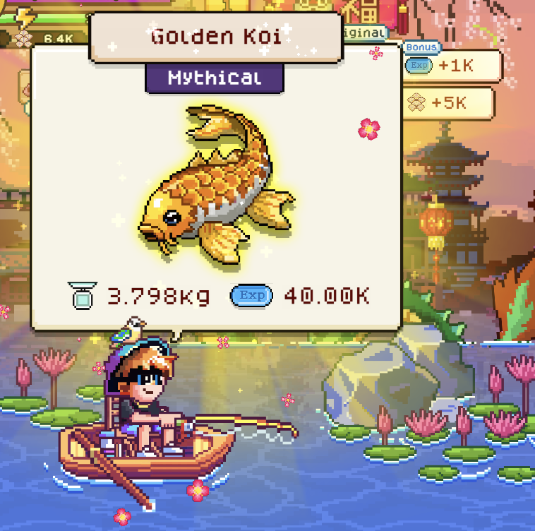 design_uki's tweet photo. I caught a Mythical Fish - Golden Koi fish ✌️ 
Join with me https://t.co/QDoVNK4fON #fishing_frenzy https://t.co/Fj57NE2d3m