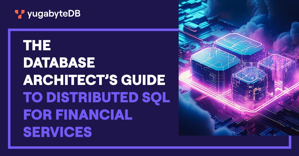 Download the <a href="/Yugabyte/">YugabyteDB</a> Database Architect’s Guide to Distributed SQL for Financial Services &amp; discover the benefits of migrating to #DistributedSQL.

Exceed customer expectations, ensure data security &amp; compliance &amp; accelerate innovation with #YugabyteDB!

hubs.la/Q031qXv00