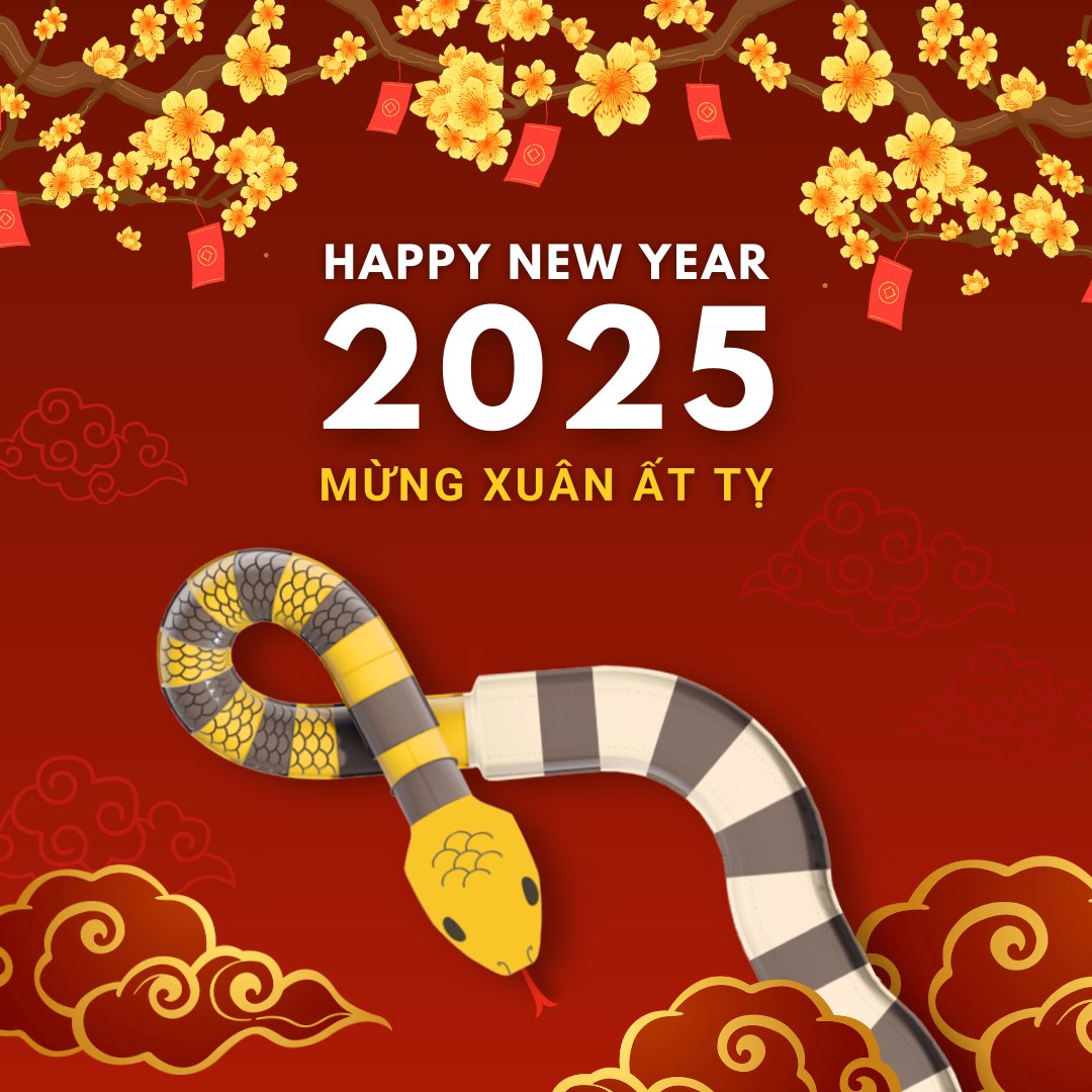 ProSlideTech's tweet image. To our friends celebrating Tết, Chúc Mừng Năm Mới! May this special time bring warmth, happiness, and the spirit of fresh starts to you and your loved ones.

#YearOfTheSnake #ProSlide #TếtCelebration
