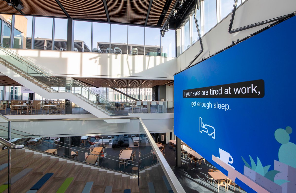 TRITECHComm's tweet image. Check out this case study featuring a retractable 26’ wide video wall! The video wall measures 26’ wide x 12’ high. The wall can be lowered to an operating position 2’ off the floor and raised to a storage position 24’ above that floor. tritechcomm.com/case-studies/a…