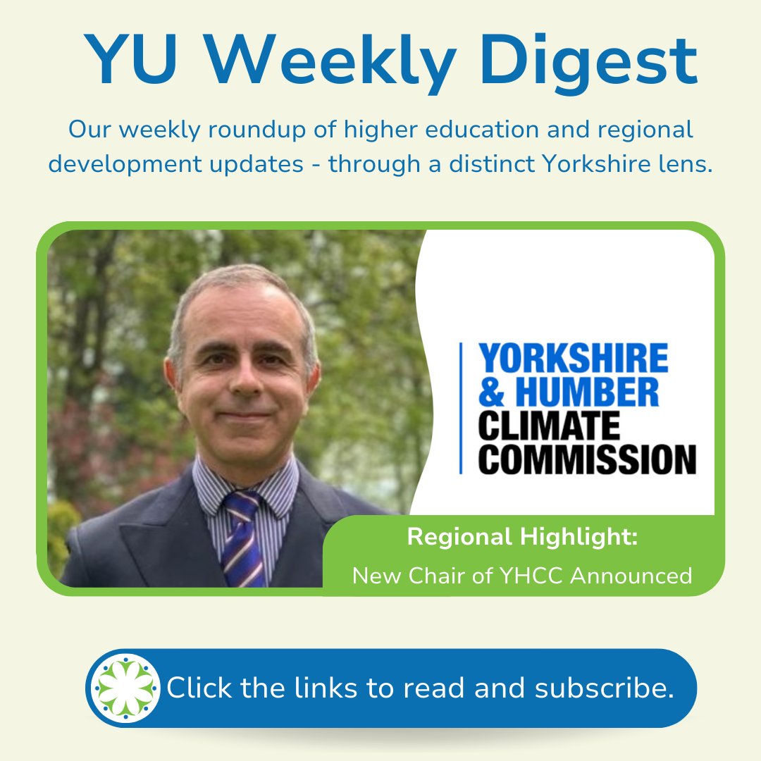 Yorkshire Universities (@yorkshireunis) on Twitter photo The Yorkshire & Humber Climate Commission's new Chair, international students, and funding for the creative industries — all in the #YorkshireUnis Digest!
🔍Read: bit.ly/YUDigestW4_25
📩Subscribe: bit.ly/YU-Subscribe
Image Credit: <a href="/YHClimateCom/">Yorkshire & Humber Climate Commission</a> The Yorkshire & Humber Climate Commission's new Chair, international students, and funding for the creative industries — all in the #YorkshireUnis Digest!
🔍Read: bit.ly/YUDigestW4_25
📩Subscribe: bit.ly/YU-Subscribe
Image Credit: <a href="/YHClimateCom/">Yorkshire & Humber Climate Commission</a>