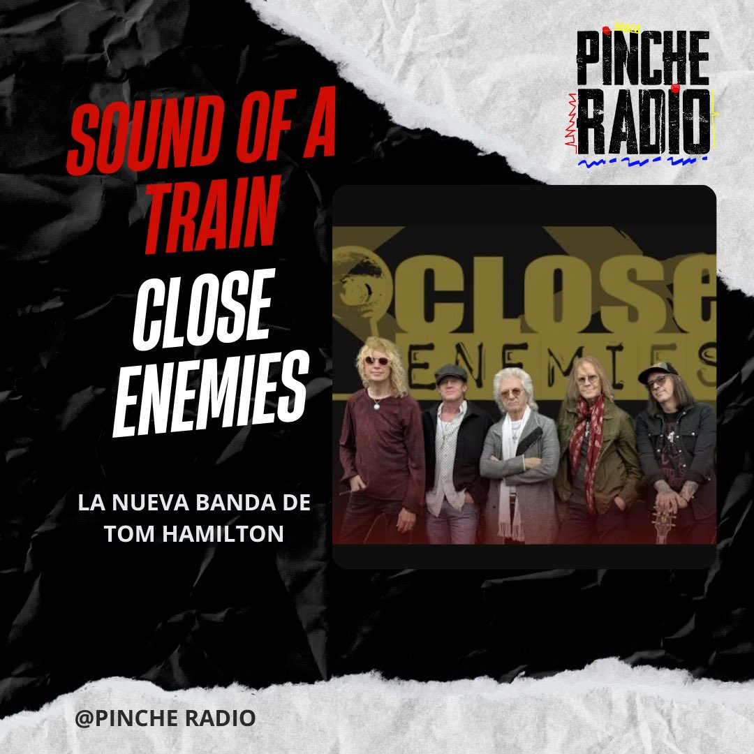 #Estrenos

Sin duda alguna uno de los tópicos musicales del año pasado fue la separación de #Aerosmith 

Este 2025, Tom Hamilton bajista de la banda anuncia su nuevo grupo que lleva por nombre #CloseEnemies con el cual estrenan su primer sencillo #SoundOfATrain