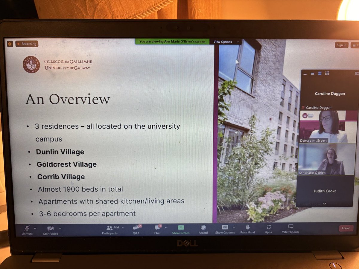 CAO applicants applying to ⁦<a href="/uniofgalway/">Ollscoil na Gaillimhe | University of Galway</a>⁩ for 2025 our accommodation webinar is just kicking off.