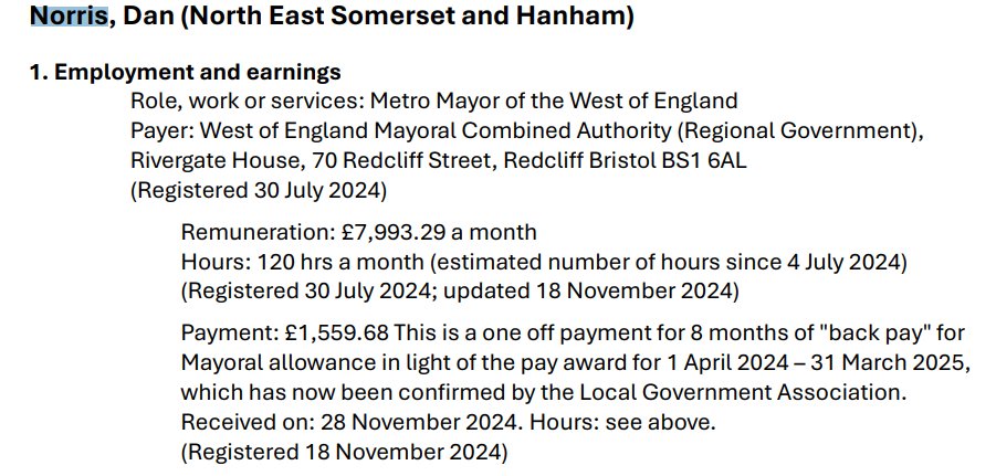 Andrew Lynch (@andrewtlynch) on Twitter photo Just so everyone is keeping up. @WestOfEngMayor is now paid almost £96,000 to be part-time mayor of <a href="/WestofEnglandCA/">West of England Mayoral Combined Authority</a>. (In addition to his £91,346 as an MP). Sorry if you voted for him and have been made to feel a fool. Sorrier if you had to work for him in four years of chaos. Just so everyone is keeping up. @WestOfEngMayor is now paid almost £96,000 to be part-time mayor of <a href="/WestofEnglandCA/">West of England Mayoral Combined Authority</a>. (In addition to his £91,346 as an MP). Sorry if you voted for him and have been made to feel a fool. Sorrier if you had to work for him in four years of chaos.
