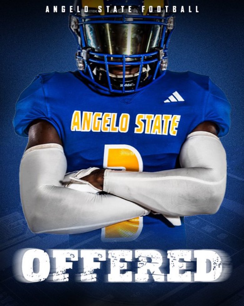 #AGTG After a great conversation with <a href="/coach_salgado/">Coach Gary Salgado</a> I am Blessed to announce that I have received an offer from <a href="/AngeloStateFB/">Angelo State Football</a> 🙏🏾 #PullTheRope