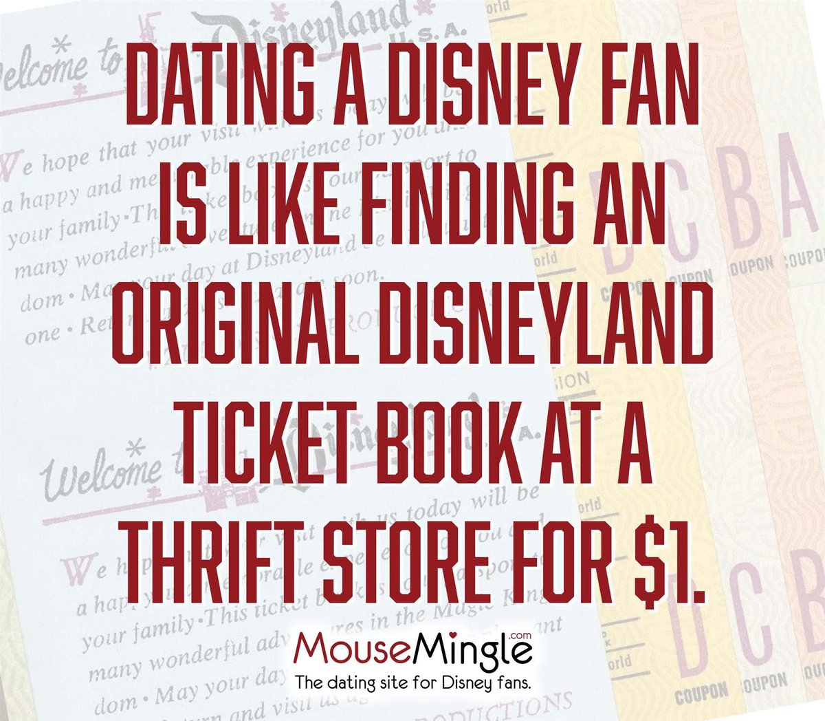 MouseMingle's tweet image. It does happen! But you gotta say hello! MouseMingle.com

#dating