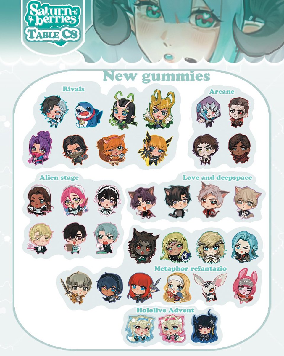 Saturnberries_'s tweet photo. My #megaconlondon catalogue for this weekend 🩷🩷 I’ll have more at my table this is just my new stuff ^^ https://t.co/e64W8qOX4h