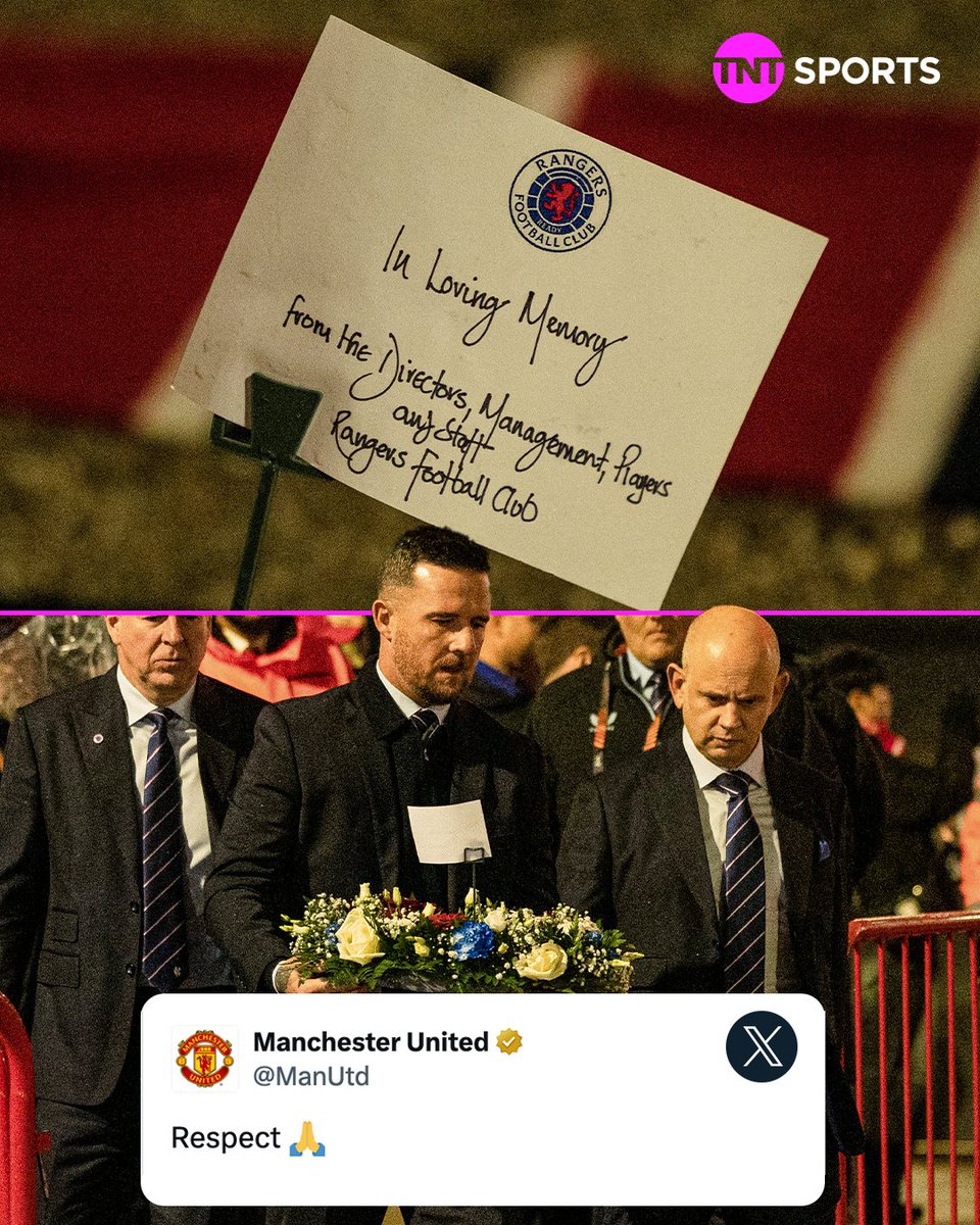 A touch of class from Rangers as they pay tribute to Man United and Scotland legend Denis Law, who passed away last week ❤️