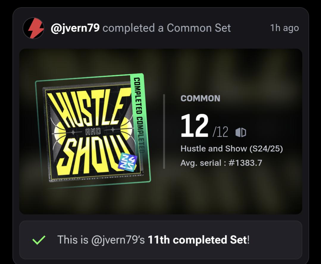 rhett_fraser's tweet photo. @NBATopShot I love this set completion because I'll be doing the same soon,  I've got all the Hustle and Show sets locked. Ts: RentEraser https://t.co/CEQIT0LCcJ