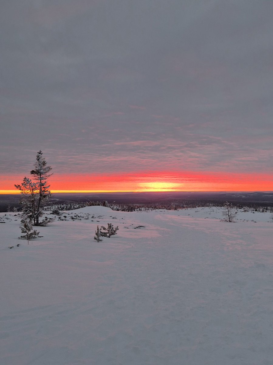 Tänään kannatti kiirehtiä tunturin huipulle töiden jälkeen. Niin upea auringonlasku.

Miksi kukaan haluaisi matkustaa muualle kuin Suomen lappiin. 
💜🤍❤️ #lapland
