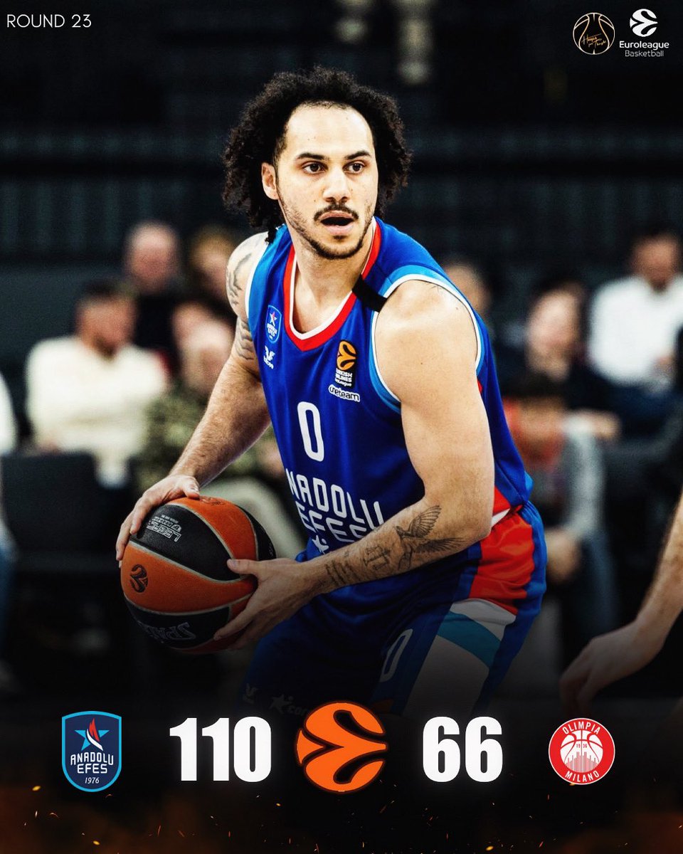 hoopsfthoughtgr's tweet image. WOW @anadoluefessk showed an unbelievable performance and beats @olimpiamilano1936 with 110-66 🥵 

#hoopsforthoughtgr #euroleague #round23 #anadoluefes #olimpiamilano