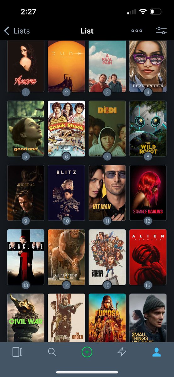 Jon_post88's tweet photo. My Top 20 movies of 2024, still a decent amount I need to see https://t.co/RI6UokccqX