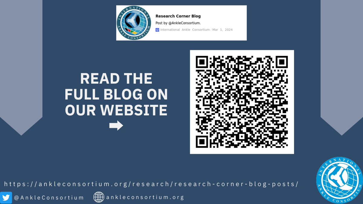 The January Research Corner Blog is now LIVE! 🤩 This month, Dr. Forsyth synthesized the recent article assessing the Ankle-GO score in relationship to RTS and injury recurrence! This article was published in Sports Med - Open by Dr. Picot et al. Full post on our website (🔗 bio)