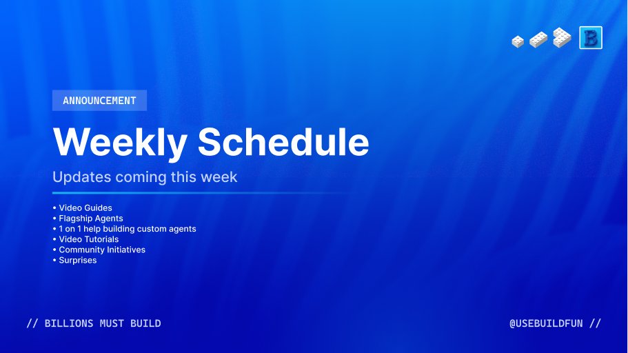 usebuildfun's tweet photo. Never stop BUILDing! 🏗️

We've just pushed out a huge update but the work does not stop. 🏭

Take a look at what we're working on over the next week. ⏬ https://t.co/mL8UlsgMC1