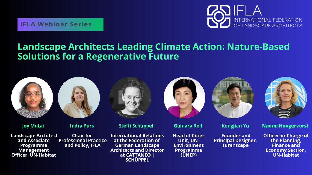 Title: Landscape Architects Leading Climate Action: Nature-Based Solutions for a Regenerative Future

📅 Date: 28 January 2025
🕐 Time: 1 pm (GMT)
🔗 Register: lnkd.in/eNhkKZHx