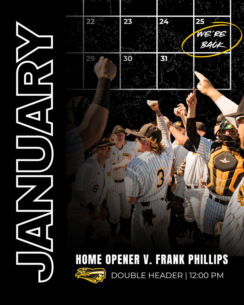 ApacheAthletics's tweet photo. ⚾️ 𝐀𝐩𝐚𝐜𝐡𝐞 𝐁𝐚𝐬𝐞𝐛𝐚𝐥𝐥 𝐢𝐬 𝐚𝐥𝐦𝐨𝐬𝐭 𝐡𝐞𝐫𝐞! Don’t miss our home opening weekend – doubleheader on January 25th starting at 12 PM, plus another game on January 26th at 12 PM! 🔥

#FeathersUp | #OpeningWeekend https://t.co/VBjrcHu362