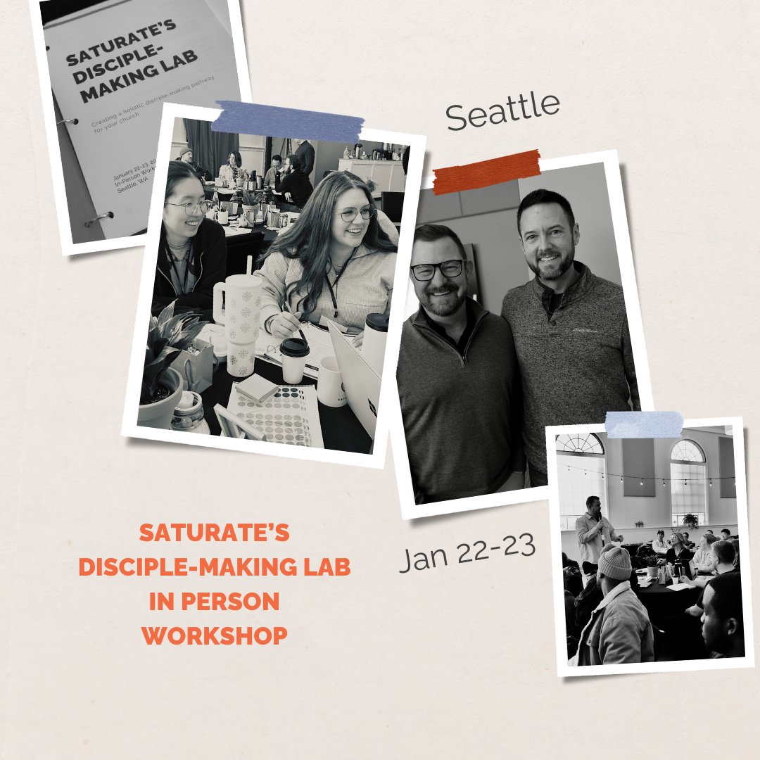 SaturateWorld's tweet image. So encouraged &amp;amp; inspired by our time with these incredible leaders this week! We're getting ready to launch new Disciple-Making Lab cohorts! If you want to be equipped to create a holistic, disciple-making pathway for your church, consider joining us! saturatetheworld.com/disciple-makin…
