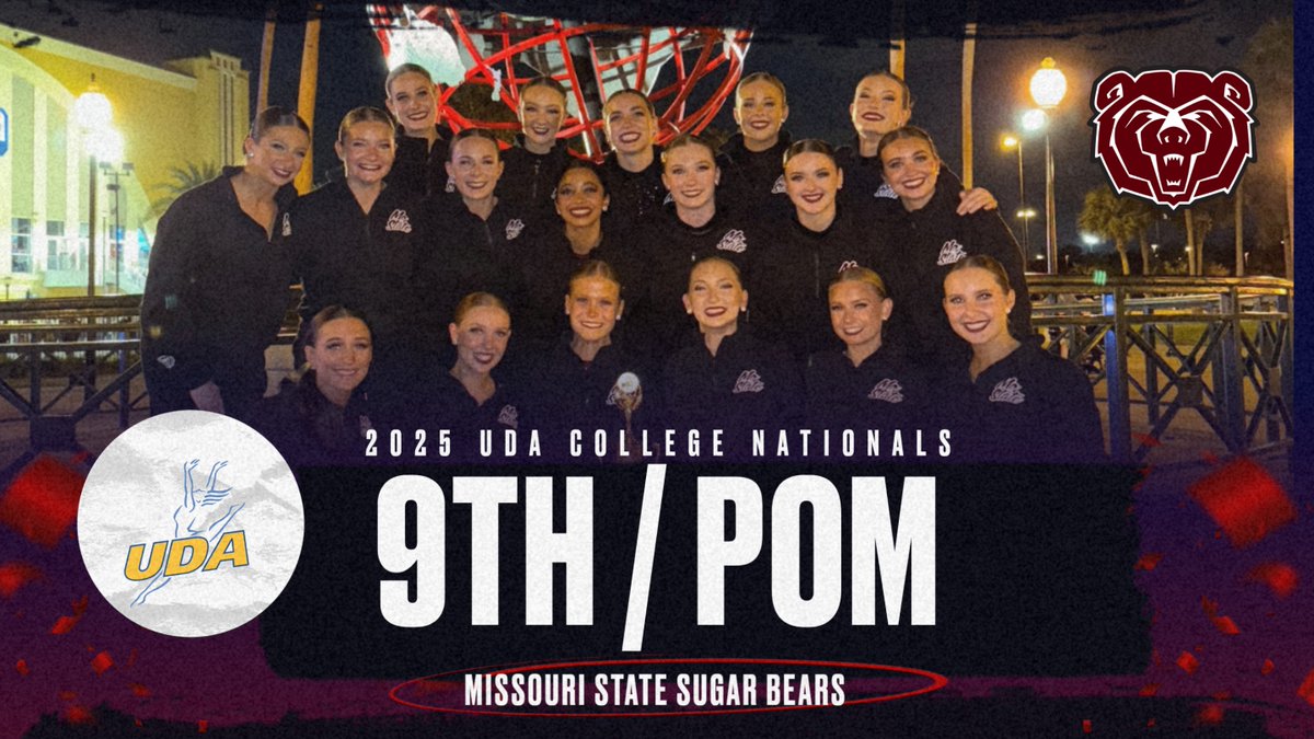 Congrats to our amazing dance team on another great showing <a href="/UDAnews/">UDA</a>  Nationals with a 9th-place showing in DI Pom!!!!  <a href="/MSU_SugarBears/">MSU Sugar Bears</a>  #GoBears