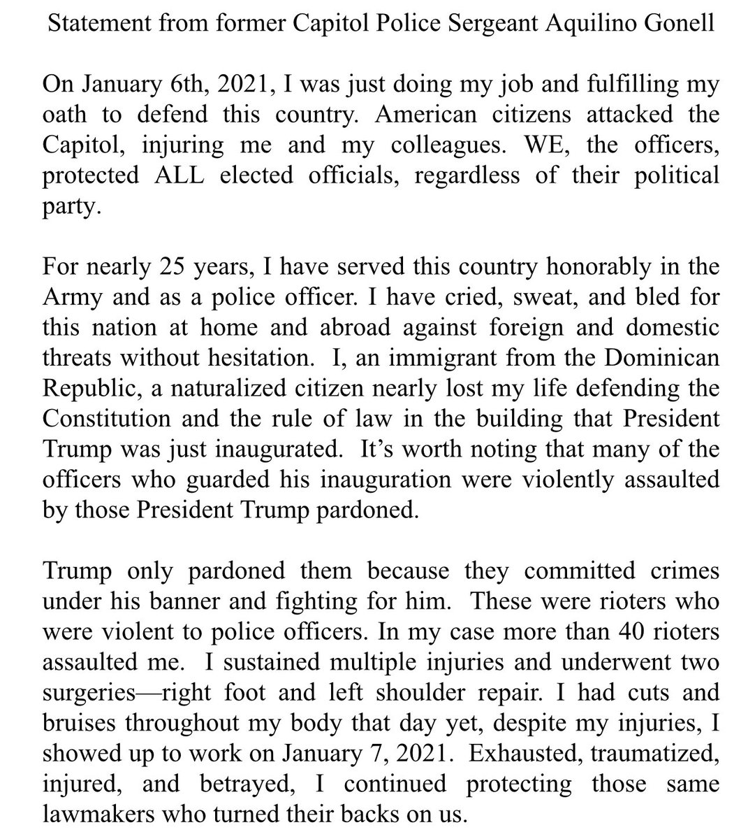 SergeantAqGo's tweet image. The Republicans who WE, the officers protected and saved—the ones that ran in fear for their lives on Jan 6 are giving tours to the marauders and treating them honorably, giving them a hero’s welcome instead of the officers who risked their lives for them. All while claiming they…