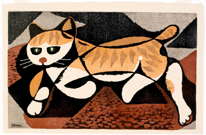 Cat, by Inagaki Tomo'o, ca. 1955